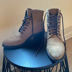 Jeffrey Campbell Zephyr Brown Suede Lace Up Boots